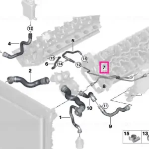 Ieftin Coolant pipe for cylinder head - BMW