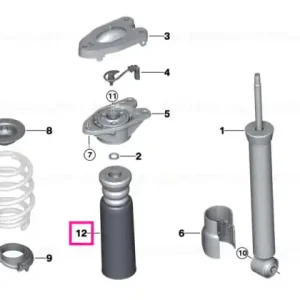Cumpără online Auxiliary damper w.protective tube rear - BMW