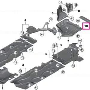 Nu rata Undershield, rear SMO/PHEV - BMW - Mini