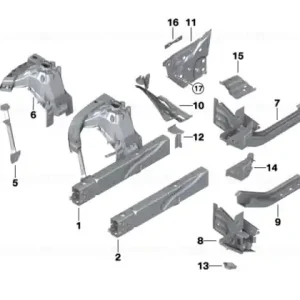 Carrier support wheelwell, lower right - BMW Comandă acum