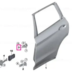 Right upper rear door hinge - BMW Transport gratuit