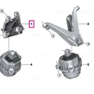 Transport gratuit Suport motor, dreapta - BMW Seria 5 F90M5, Seria 8 F91M8 F92M8 F93M8, X5 F95M, X6 F96M