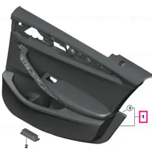 Livrare expres Door trim panel, rear, right SCHWARZ - BMW