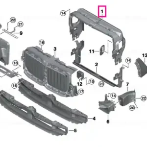 Air duct, radiator, top - BMW Ofertă exclusivă