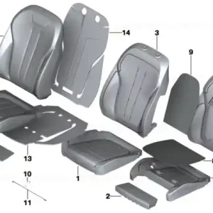 Ofertă specială Capac scaun sport, piele, COGNAC - BMW