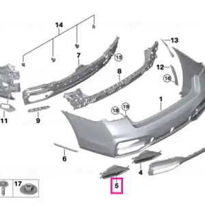 Trim tub esapament dreapta 12 ZYL.CER.GREY - BMW Bestseller