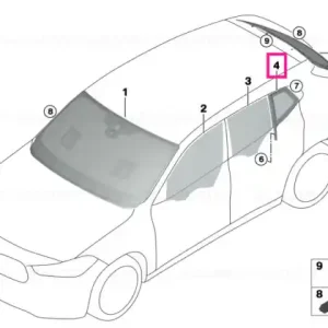 Cumpără acum Side window, fixed, door, rear right SSG - BMW