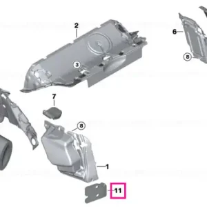 Preț redus Sound insulation tail cowling left - BMW
