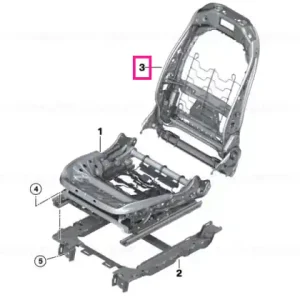 Backrest frame, left - BMW Cel mai bun preț