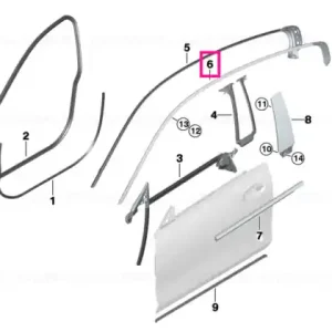 Finisher, side frame left ALU HOCHGLNAZ - BMW Expediere rapidă