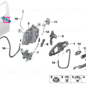 Popular Carrier, outside door handle, left - BMW