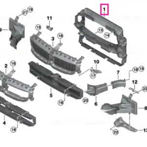 Chilipir Air duct, radiator 6ZYL - BMW