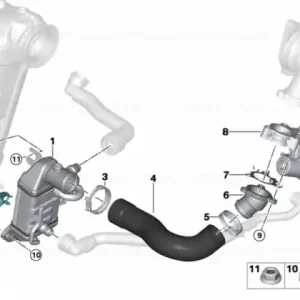 Cumpără acum Garnitura racitor gaze evacuare, circuit joasa presiune (EGR) - BMW Seria 1 F40, Seria 2 F44 F45 F46, X1 F48, X2 F39 - Mini Cabrio F57, Clubman F54, Countryman F60, F55, F56