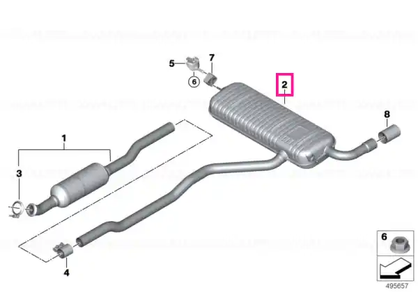 Rear silencer RDE - BMW Nu rata