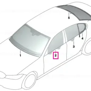 Livrare gratuită Side window, door, left front - BMW