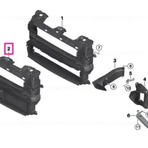 Air duct with air flap control, lower - BMW - Mini Ieftin