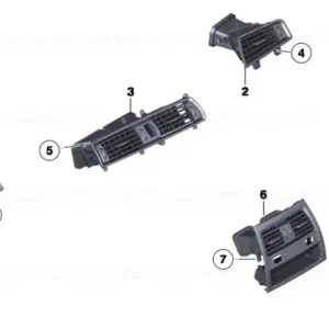 Fresh air grille, left - BMW Popular
