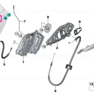 System latch, left - BMW Livrare rapidă