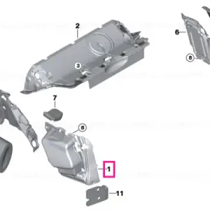 Sound insulation trunk left - BMW Nu rata