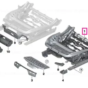 Seat mechanism, basic seat, right - BMW Retur gratuit