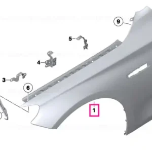 Disponibil imediat Side panel, front left - BMW
