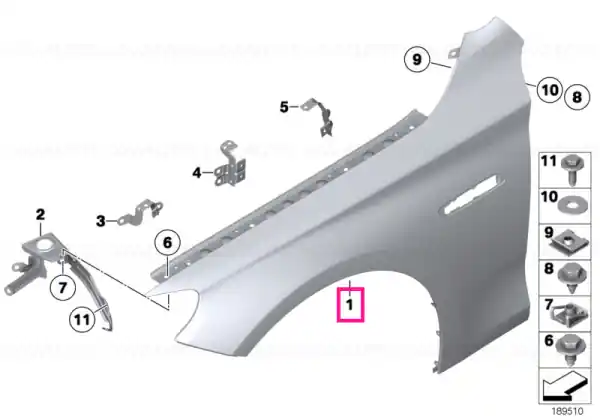 Disponibil imediat Side panel, front left - BMW