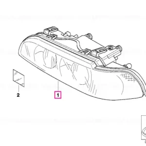 Headlight xenon, left - BMW Nu rata