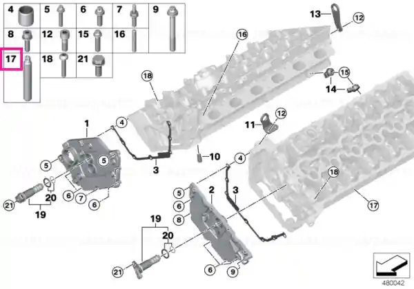 Preferatul clienților Stud bolt self-locking M8X52-10.9 - BMW