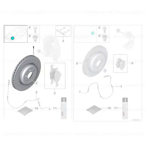 Cumpără online Brake disc, lightweight, ventilated 348X30 - BMW