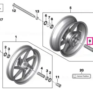 Bestseller Spacer bush D=28.5 L=142.7 - BMW Motorrad