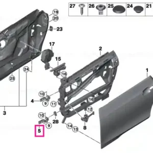 Disponibil imediat Right lower front door hinge - BMW