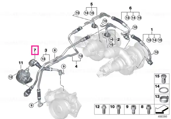 Coolant feed line - BMW Calitate înaltă