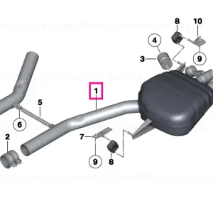 Bestseller Rear silencer, left, with exhaust flap - BMW