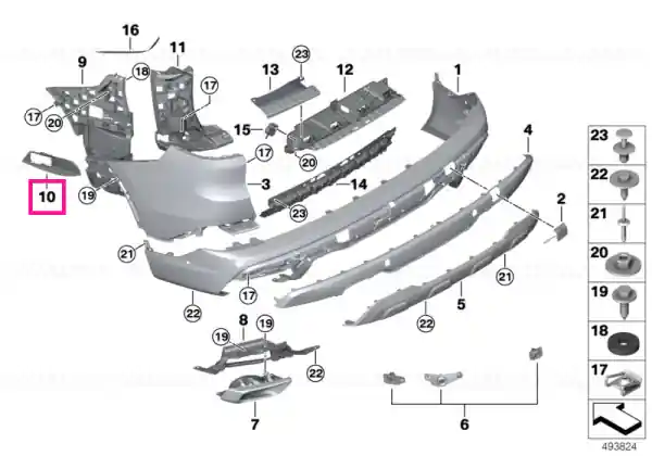 Ieftin Absorber funnel, right - BMW