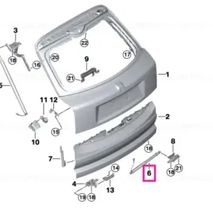 Spindle drive trunk lid, lower - BMW Cumpără online