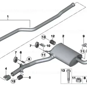 Reducere extra Colier sistem evacuare, D=65,2 x 37mm - BMW Seria 1 F20 F21, Seria 2 F22 F23, Seria 3 F30 F31 F34, Seria 4 F32 F33 F36