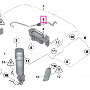 Plată securizată Vent tubing - BMW