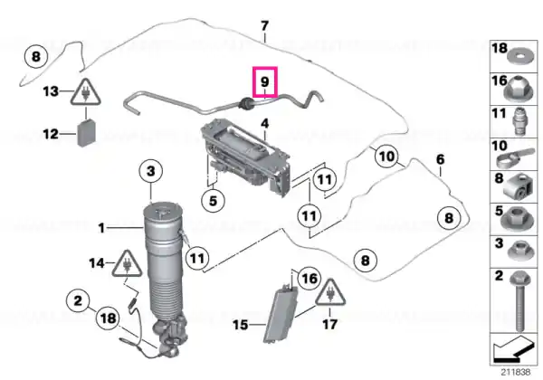 Plată securizată Vent tubing - BMW