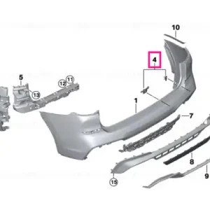 Chilipir Set, mounting, PDC/PMA sensor, rear - BMW