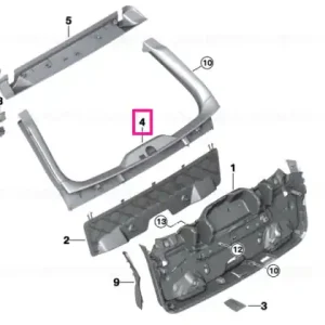 Upper trunk lid trim panel SCHWARZ - BMW Preț promoțional