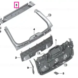 Tapiterie fereastră spate sus SCHWARZ - BMW Reducere de preț