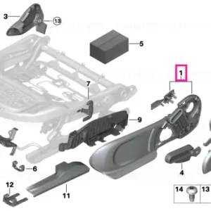 Tapiterie scaun exterior electric dreapta - BMW - Mini Doar azi
