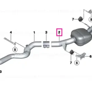 Rear silencer, right, with exhaust flap - BMW Mai ieftin