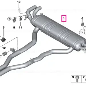 Rear silencer with exhaust flap - BMW Cumpără online