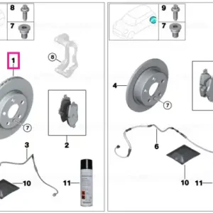 Brake disc, lightweight, ventilated 330X24 - BMW Reduceri