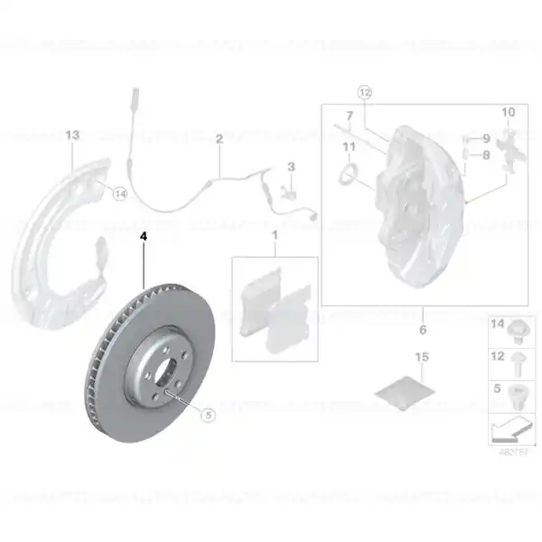 Brake disc, lightweight, ventilated 360X30 - BMW Retur ușor