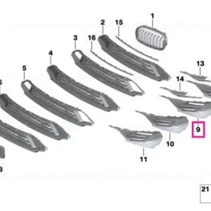 Grid lateral left - BMW Expediere rapidă