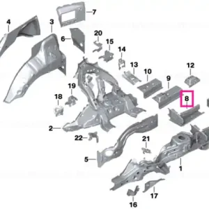 Side member, rear lower right - BMW Preferatul clienților