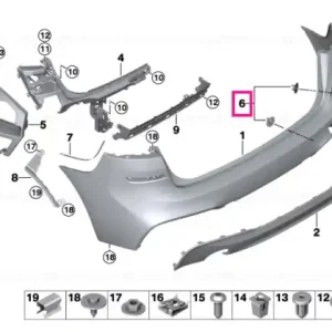 Comandă acum Set, mounts, PDC sensor, rear M DARKSHADOW - BMW