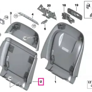 Rear section, Comfort seat, lower SCHWARZ - BMW Preț mic